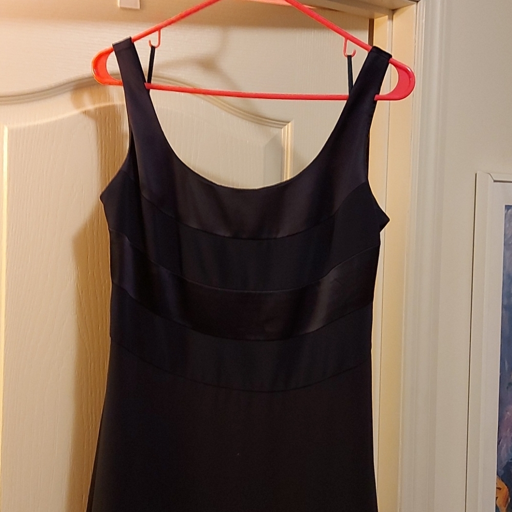 Dark blue full length gown